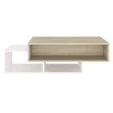 Coffee Table White and Sonoma Oak 105x55x32 cm Engineered Wood