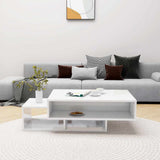 Coffee Table High Gloss White 105x55x32 cm Engineered Wood