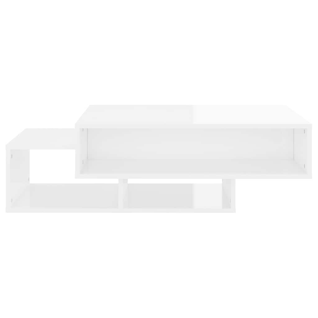 Coffee Table High Gloss White 105x55x32 cm Engineered Wood