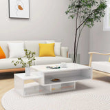 Coffee Table High Gloss White 105x55x32 cm Engineered Wood
