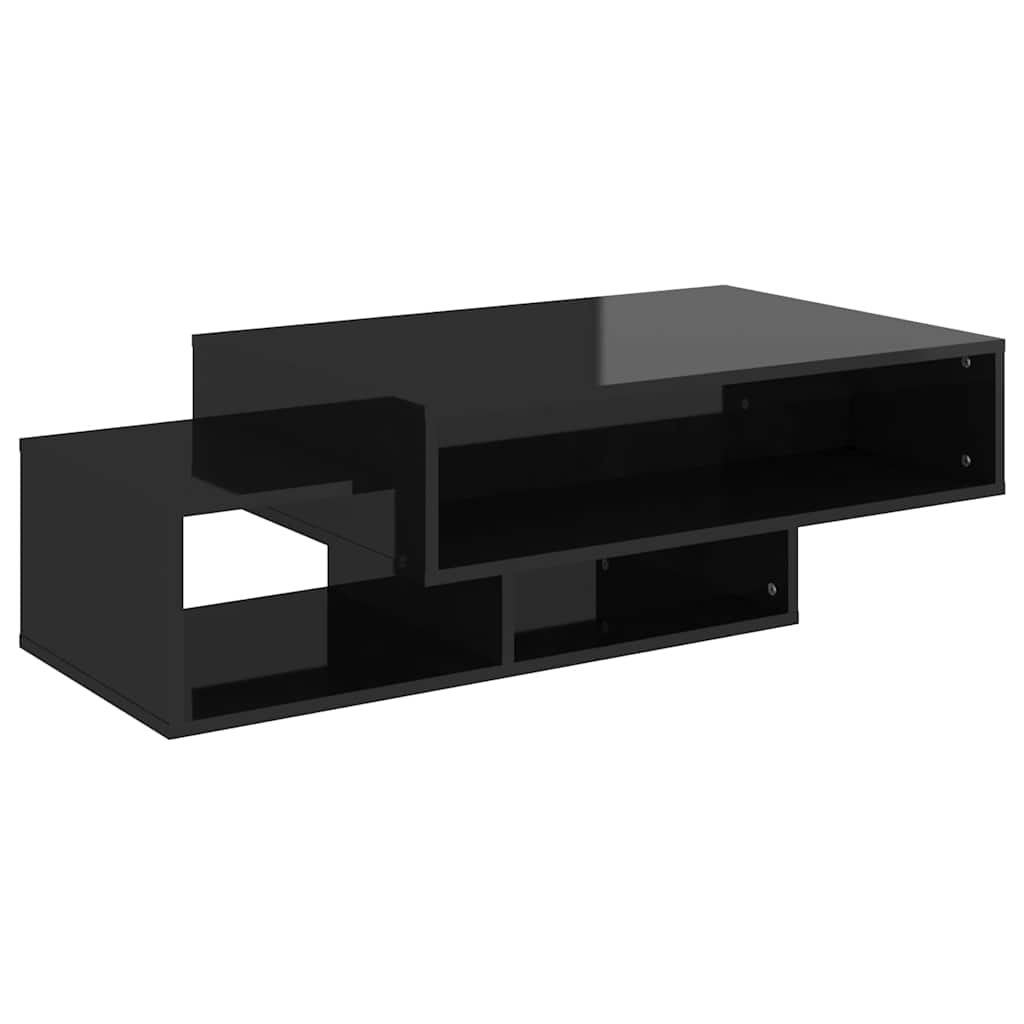 Coffee Table High Gloss Black 105x55x32 cm Engineered Wood