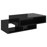Coffee Table High Gloss Black 105x55x32 cm Engineered Wood