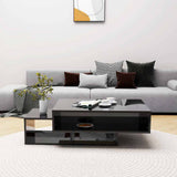 Coffee Table High Gloss Black 105x55x32 cm Engineered Wood