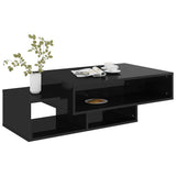Coffee Table High Gloss Black 105x55x32 cm Engineered Wood - Top-Down View