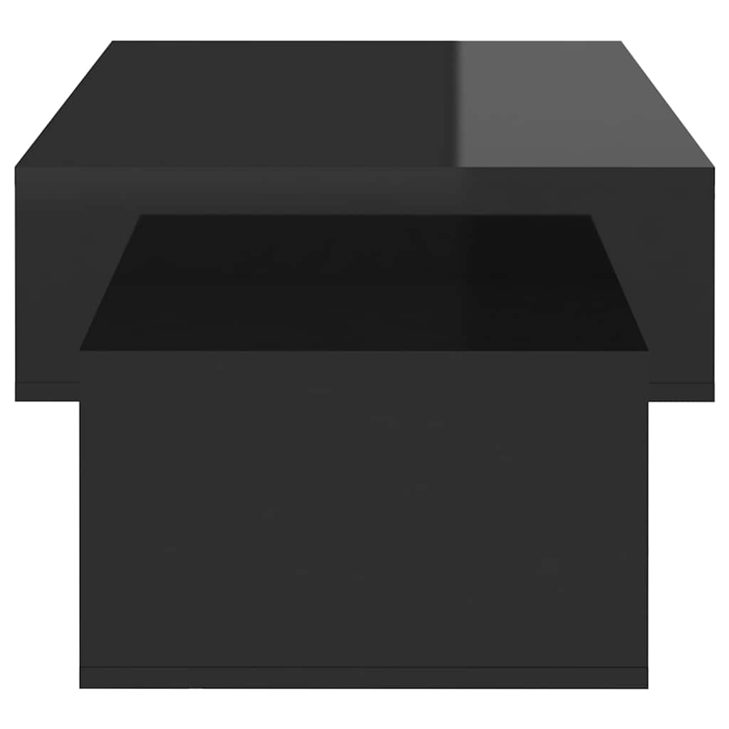 Coffee Table High Gloss Black 105x55x32 cm Engineered Wood