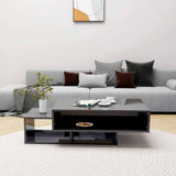 Coffee Table High Gloss Grey 105x55x32 cm Engineered Wood