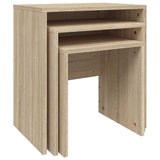 Nesting Coffee Tables 3 pcs Sonoma Oak Engineered Wood