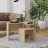 Nesting Coffee Tables 3 pcs Sonoma Oak Engineered Wood