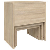 Nesting Coffee Tables 3 pcs Sonoma Oak Engineered Wood