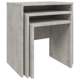 Nesting Coffee Tables 3 pcs Concrete Grey Engineered Wood