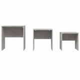 Nesting Coffee Tables 3 pcs Concrete Grey Engineered Wood