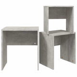 Nesting Coffee Tables 3 pcs Concrete Grey Engineered Wood