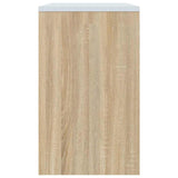 Nesting Coffee Tables 3 pcs White and Sonoma Oak Engineered Wood