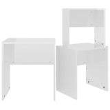 Nesting Coffee Tables 3 pcs High Gloss White Engineered Wood
