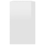 Nesting Coffee Tables 3 pcs High Gloss White Engineered Wood - Low Angle