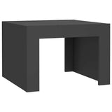 Coffee Table Grey 50x50x35 cm Engineered Wood - Front View