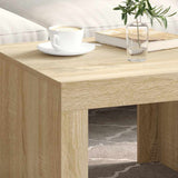 Coffee Table Sonoma Oak 50x50x35 cm Engineered Wood - Side View