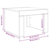 Coffee Table Sonoma Oak 50x50x35 cm Engineered Wood - Extra Image
