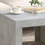 Coffee Table Concrete Grey 50x50x35 cm Engineered Wood - Side View