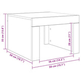 Coffee Table Concrete Grey 50x50x35 cm Engineered Wood