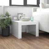 Coffee Table High Gloss White 50x50x35 cm Engineered Wood
