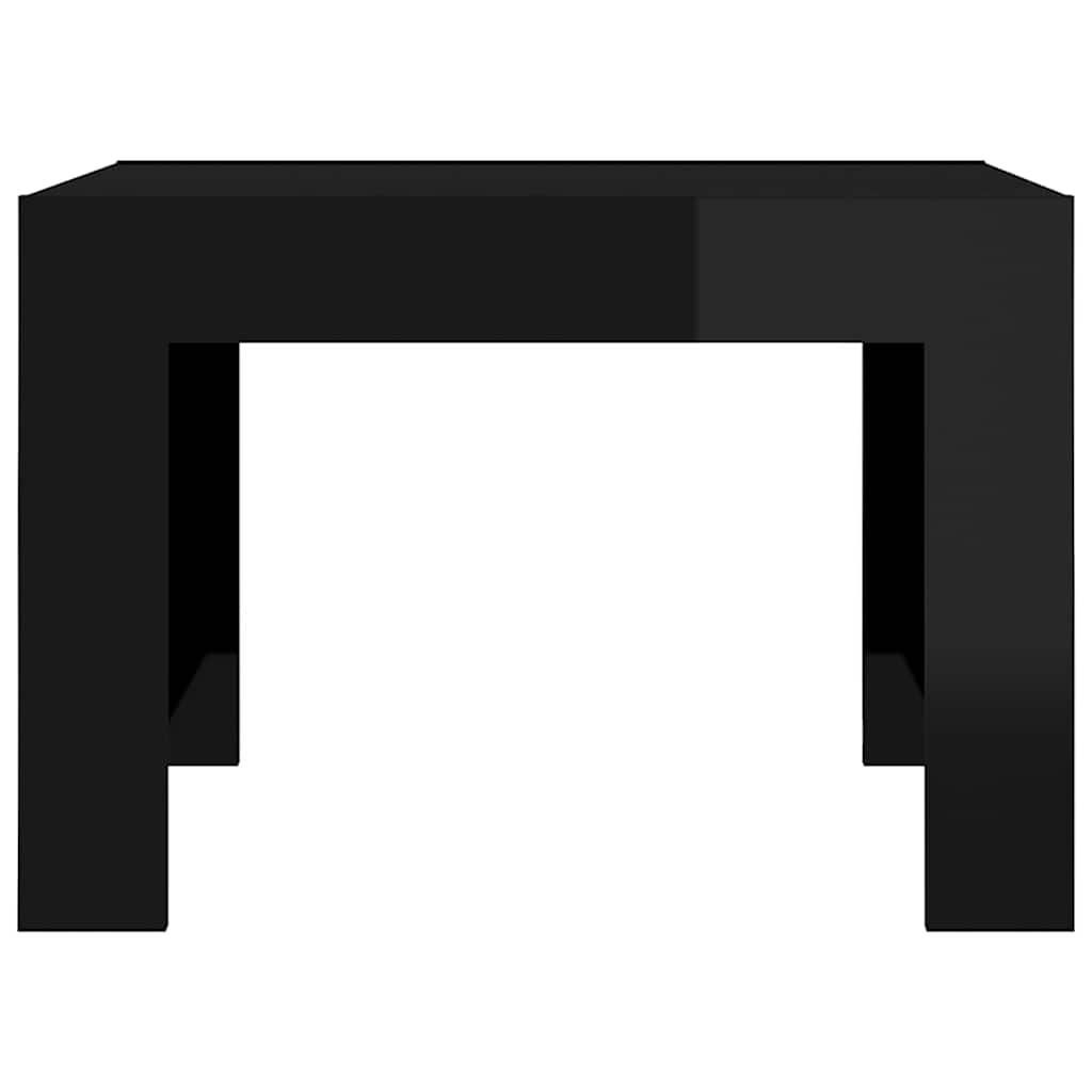 Coffee Table High Gloss Black 50x50x35 cm Engineered Wood