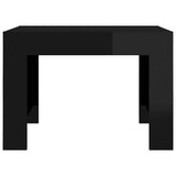 Coffee Table High Gloss Black 50x50x35 cm Engineered Wood