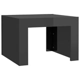Coffee Table High Gloss Grey 50x50x35 cm Engineered Wood