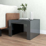 Coffee Table High Gloss Grey 50x50x35 cm Engineered Wood
