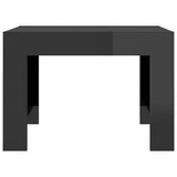 Coffee Table High Gloss Grey 50x50x35 cm Engineered Wood - 45-Degree Angle