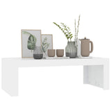 Coffee Table High Gloss White 110x50x35 cm Engineered Wood