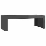 Coffee Table High Gloss Grey 110x50x35 cm Engineered Wood