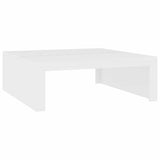 Coffee Table White 100x100x35 cm Engineered Wood - Front View