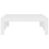 Coffee Table White 100x100x35 cm Engineered Wood - 45-Degree Angle