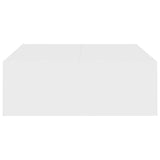 Coffee Table White 100x100x35 cm Engineered Wood - Rear View