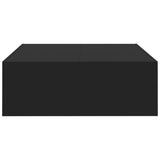 Coffee Table Black 100x100x35 cm Engineered Wood - Rear View