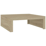 Coffee Table Sonoma Oak 100x100x35 cm Engineered Wood - Front View