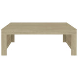 Coffee Table Sonoma Oak 100x100x35 cm Engineered Wood - 45-Degree Angle