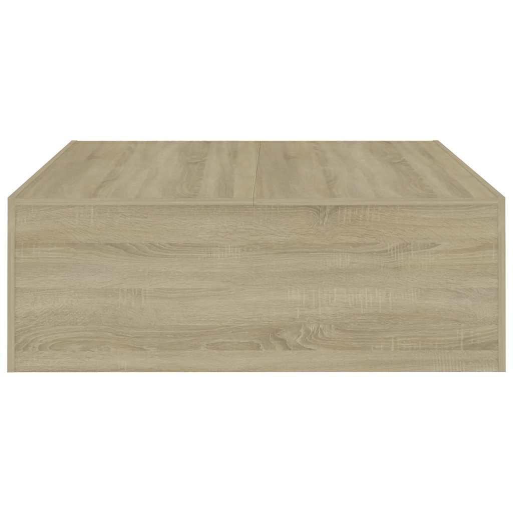 Coffee Table Sonoma Oak 100x100x35 cm Engineered Wood