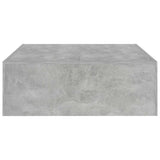 Coffee Table Concrete Grey 100x100x35 cm Engineered Wood - Rear View