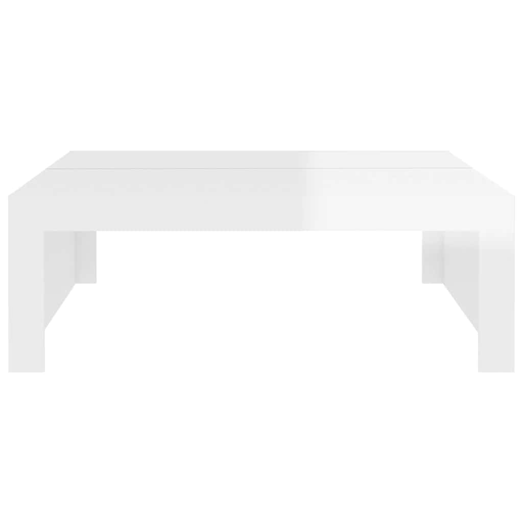 Coffee Table High Gloss White 100x100x35 cm Engineered Wood