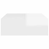 Coffee Table High Gloss White 100x100x35 cm Engineered Wood