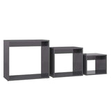 Nesting Tables 3 pcs High Gloss Grey Engineered Wood - 45-Degree Angle
