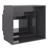 Nesting Tables 3 pcs High Gloss Grey Engineered Wood