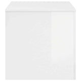 Side Tables 3 pcs High Gloss White Engineered Wood