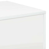Side Tables 3 pcs High Gloss White Engineered Wood - Low Angle