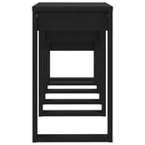 Nesting Tables 3 pcs Black Engineered Wood - Rear View