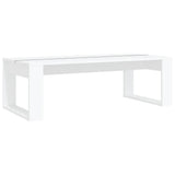 Coffee Table White 110x50x35 cm Engineered Wood - Front View