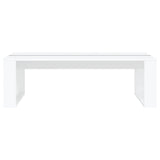 Coffee Table White 110x50x35 cm Engineered Wood - Top-Down View