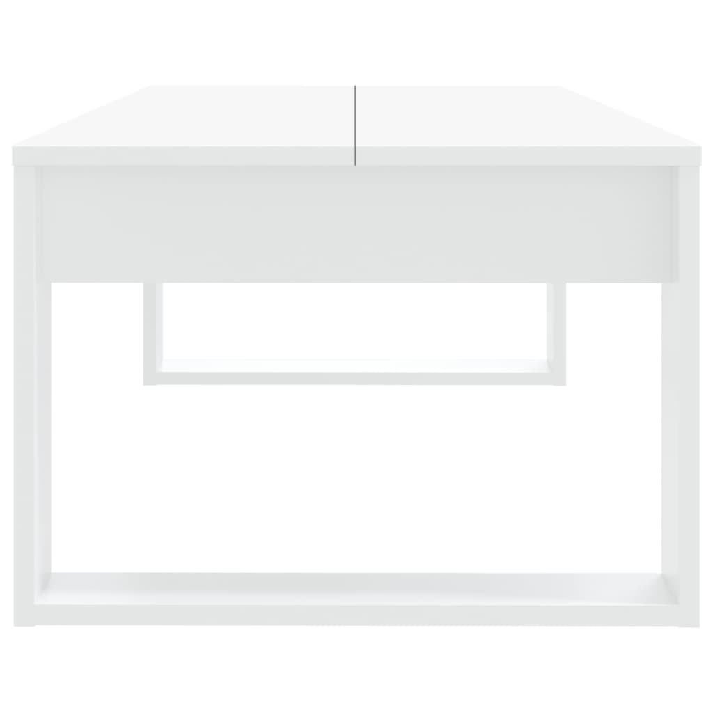 Coffee Table White 110x50x35 cm Engineered Wood